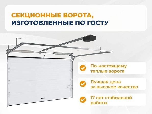 Cекционные ворота 2800х2100 мм белые DoorHan RSD02, sochi.doorhan.ru